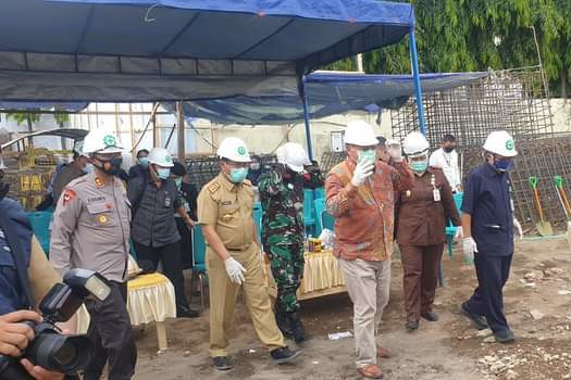 Peletakan batu pertama renov kantor 2