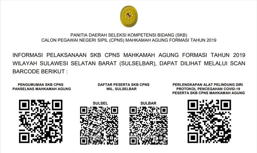 SKB CPNS MA 2019 SULSELBAR