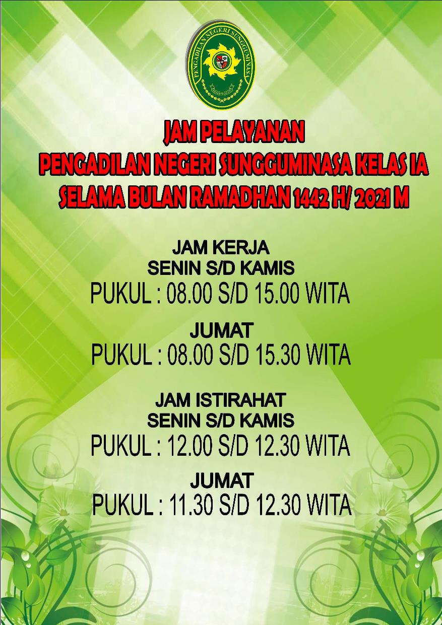 jam pelayanan PN SGM 1